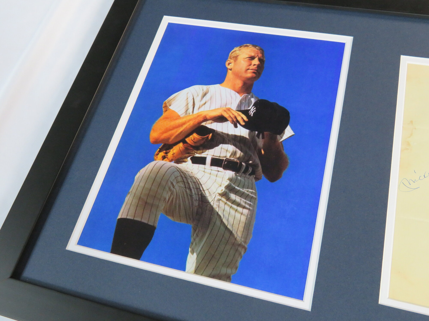 Mickey Mantle Signed Framed Display