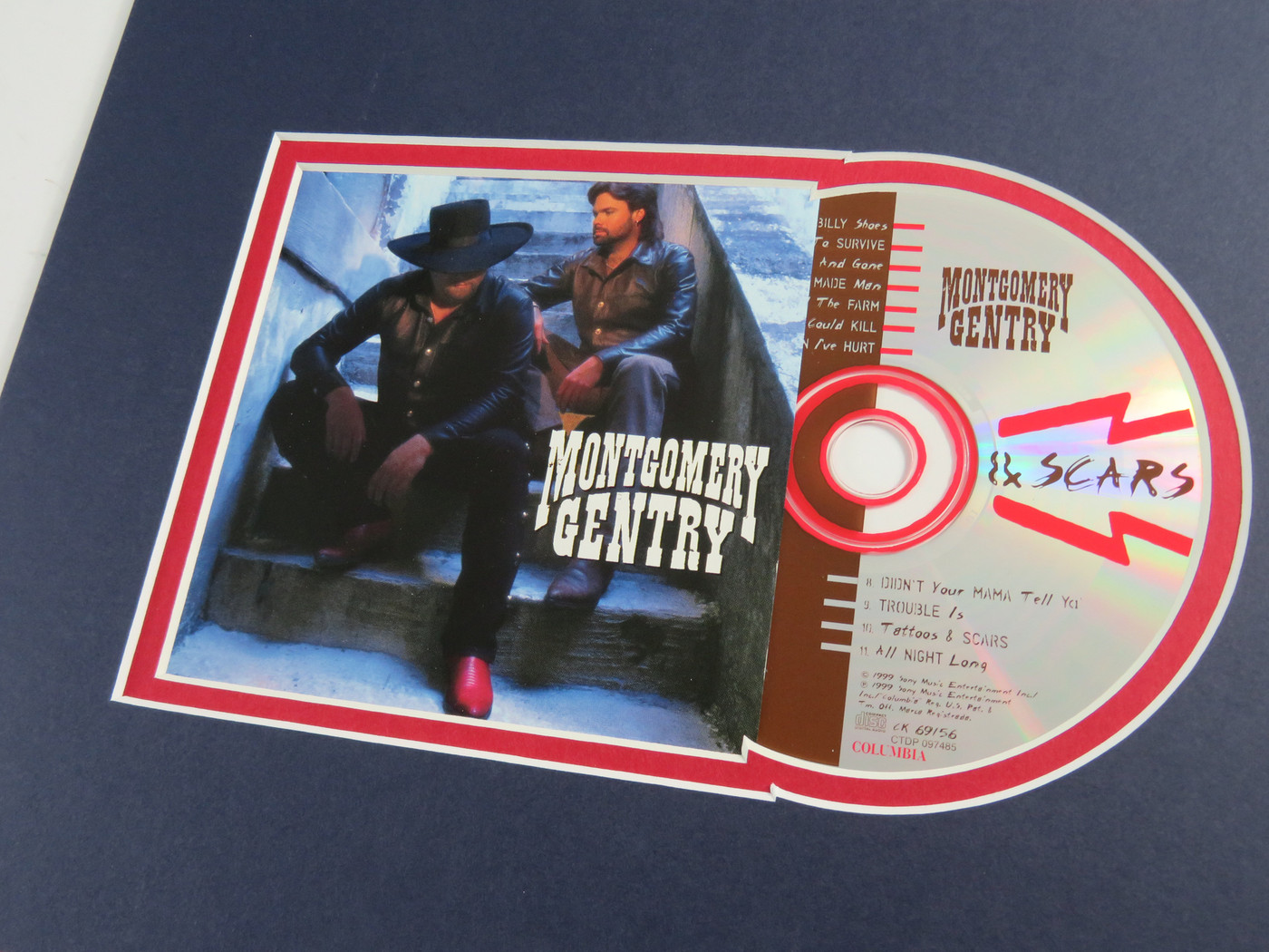Montgomery Gentry Signed Matted Display