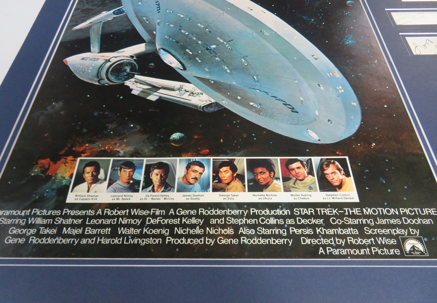 Star Trek: The Motion Picture Cast Signed Matted Display