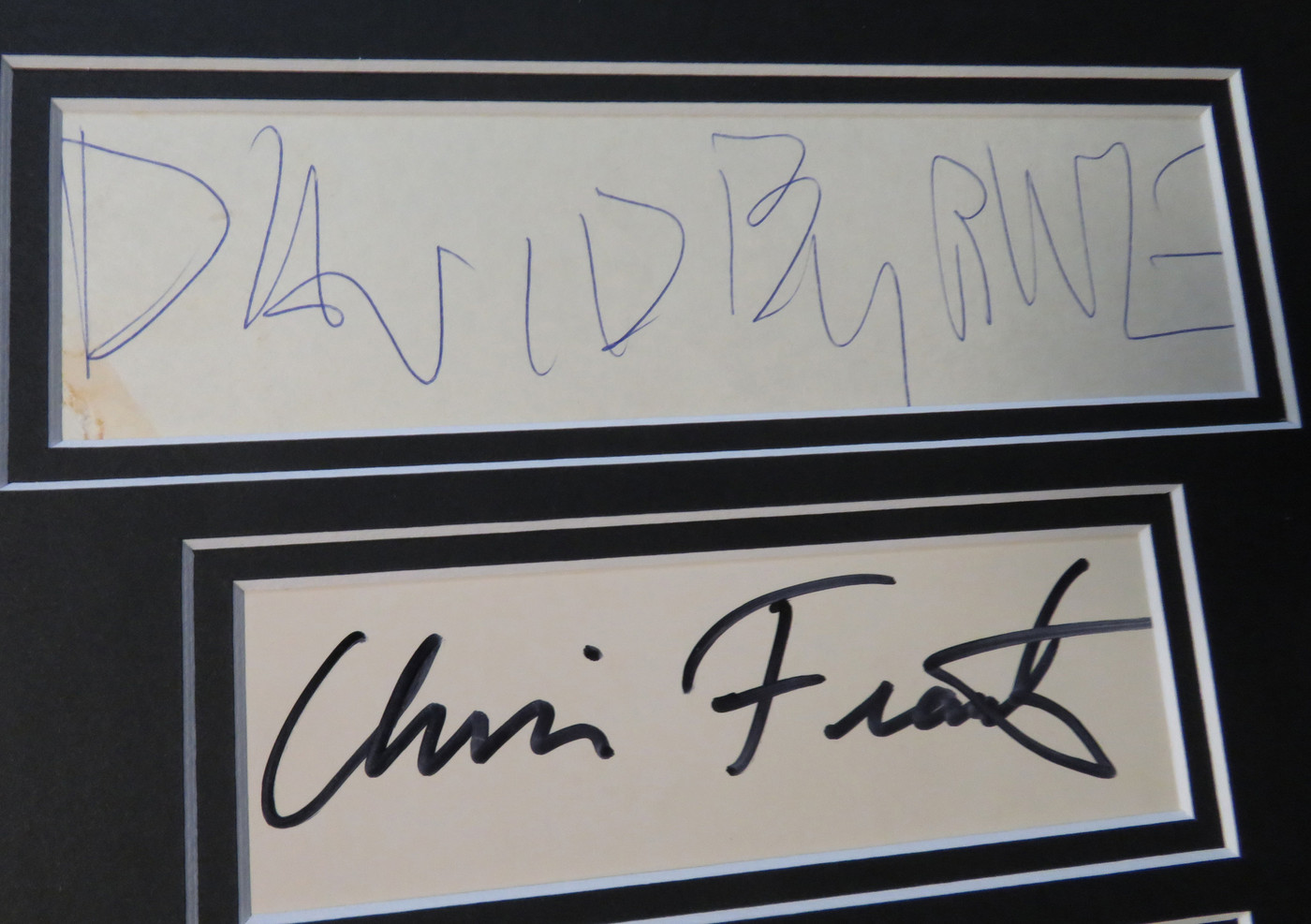 Talking Heads Signed Matted Display