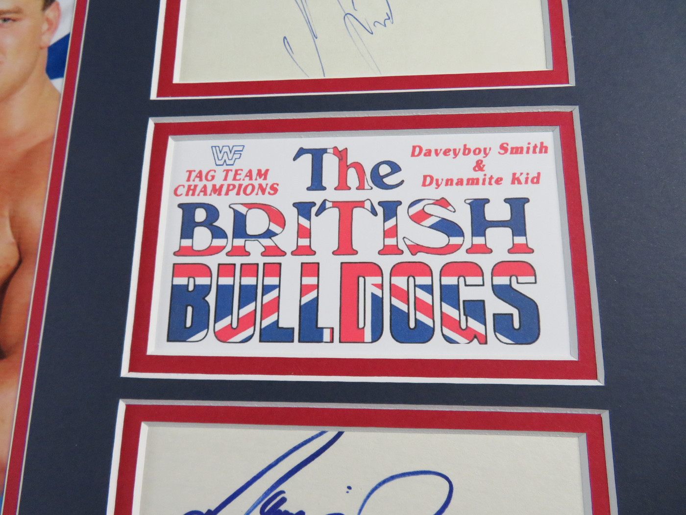The British Bulldogs Signed Matted Display