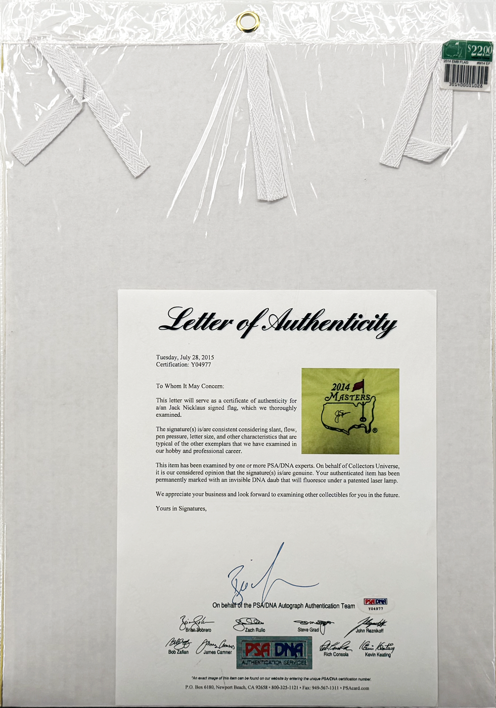 Jack Nicklaus Golf Flag