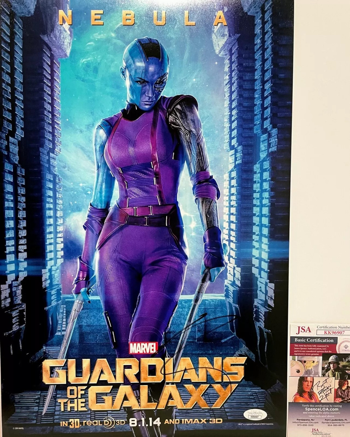 アベンジャーズ　Karen Gillan 直筆サインカード ネビュラ アベンジャーズ Karen Gillan 直筆サインカード ネビュラ