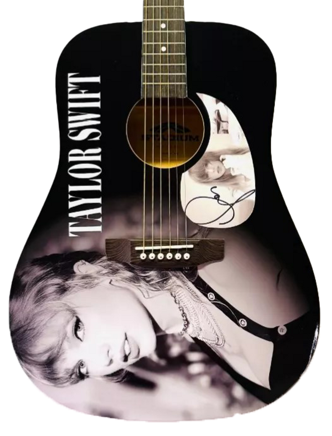 Taylor Swift シグネチャーアコースティックギター Taylor Swift Signed Black Guitar