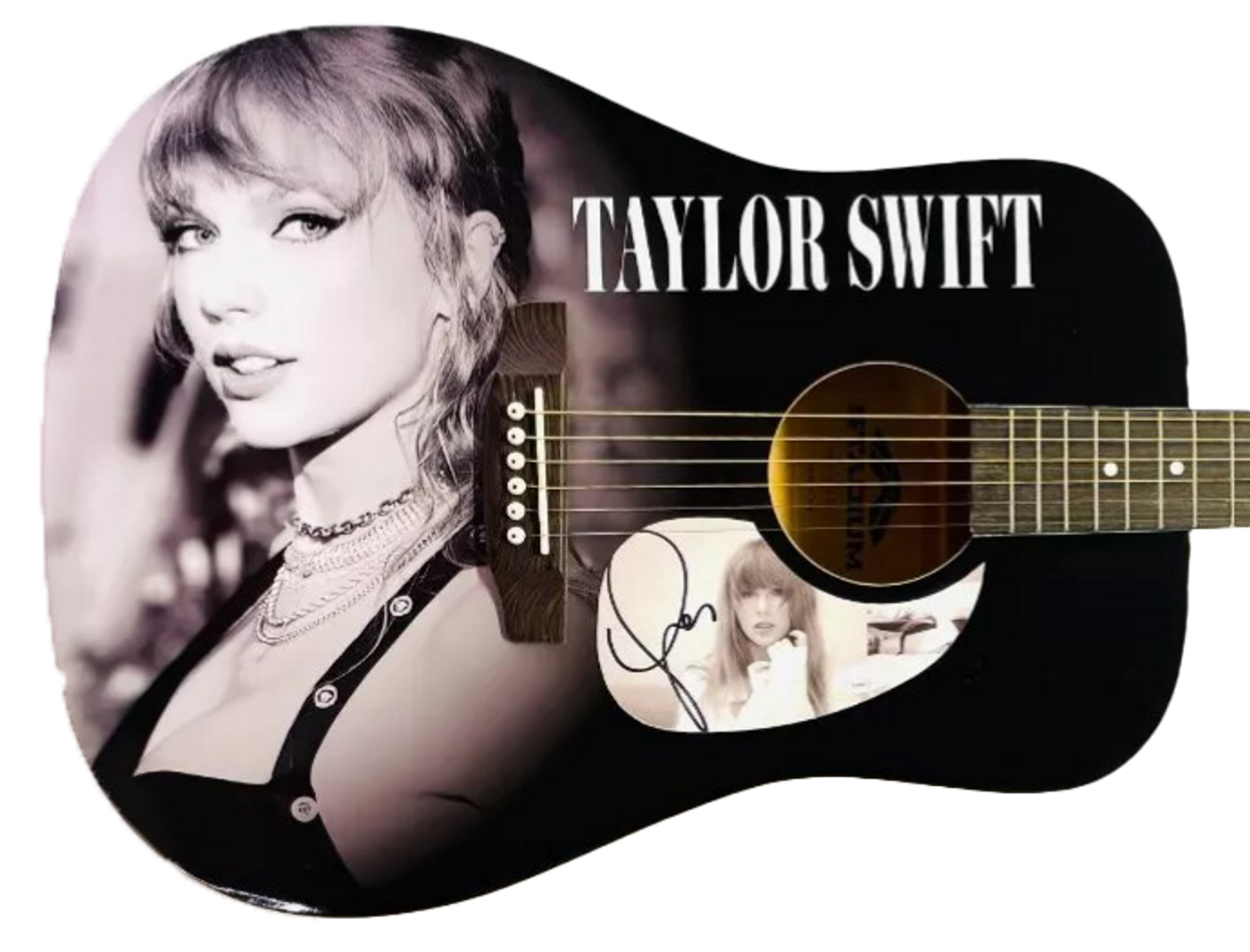 Taylor Swift シグネチャーアコースティックギター Taylor Swift Signed Black Guitar