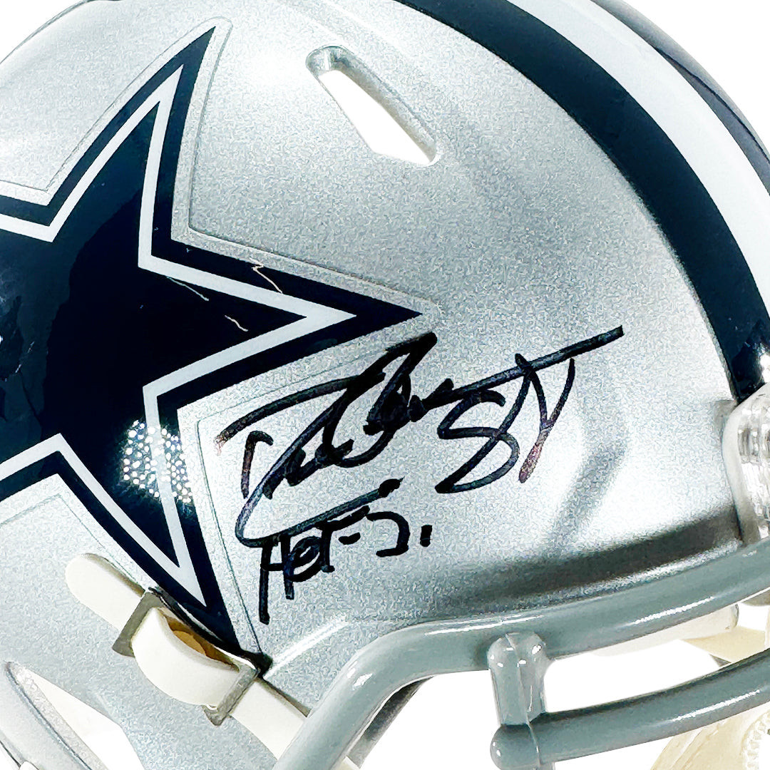 Drew Pearson Signed HOF 21 Inscription Dallas Cowboys Speed Mini