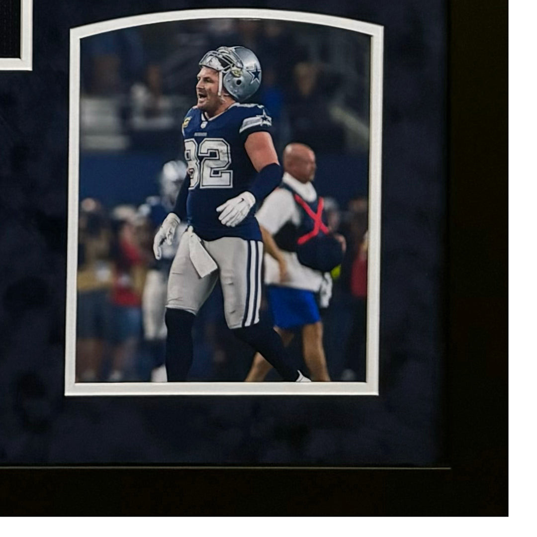 Jason Witten Signed Dallas Custom Suede Matte Framed Football Jersey (Beckett)