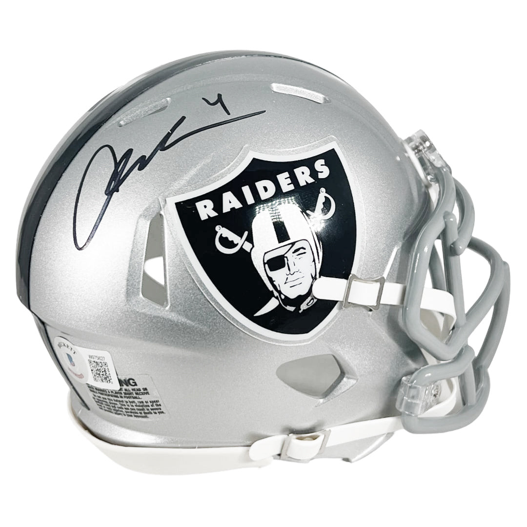 Aidan O'Connell Signed Las Vegas Raiders Speed Mini Football
