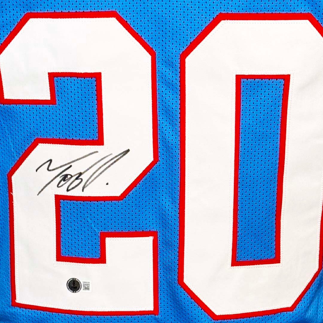 Tony Pollard Signed Tennessee Throwback Football Jersey (Beckett)