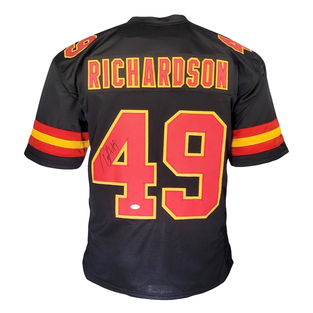 Tony Richardson Signed Kansas City Black Football Jersey (JSA) -