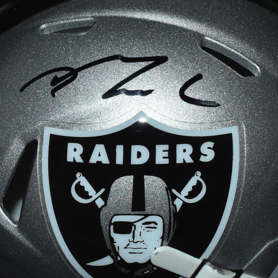 Maxx Crosby Signed Las Vegas Raiders Speed Mini Replica Silver