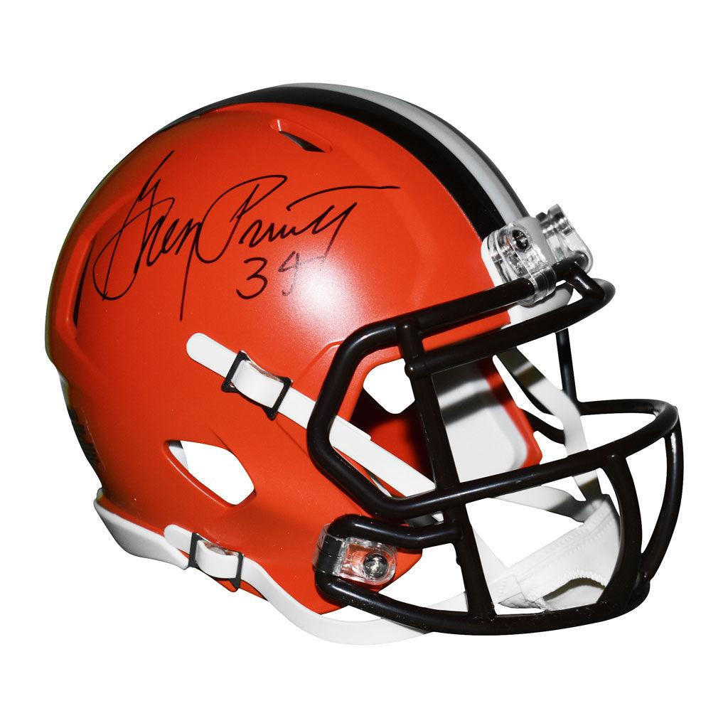 Greg Pruitt Signed Cleveland Browns Speed Mini Replica Football
