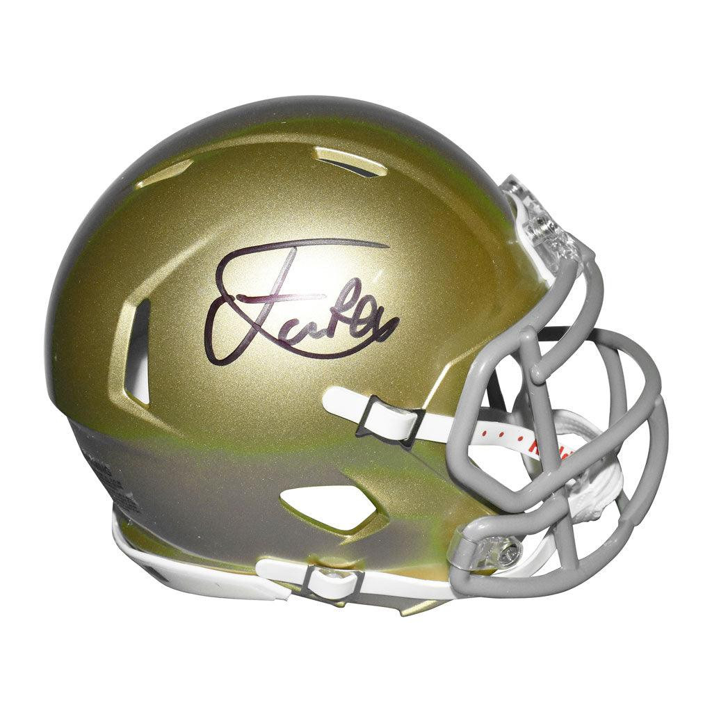 Isaiah Foskey Signed Notre Dame Fighting Irish Speed Mini Replica Football Helmet (JSA)