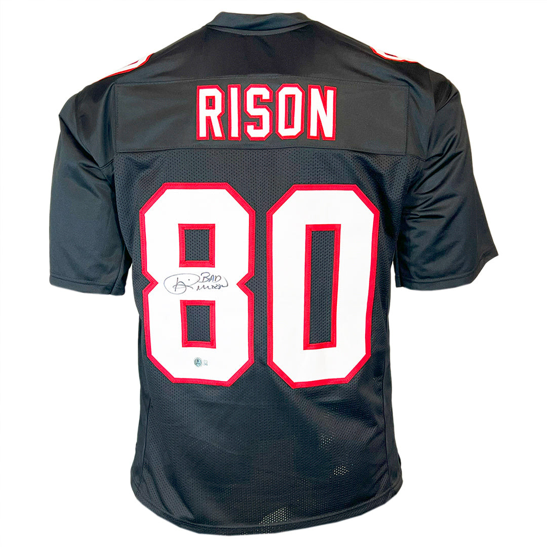 Andre Rison Signed Bad Moon Inscription Atlanta Black Football