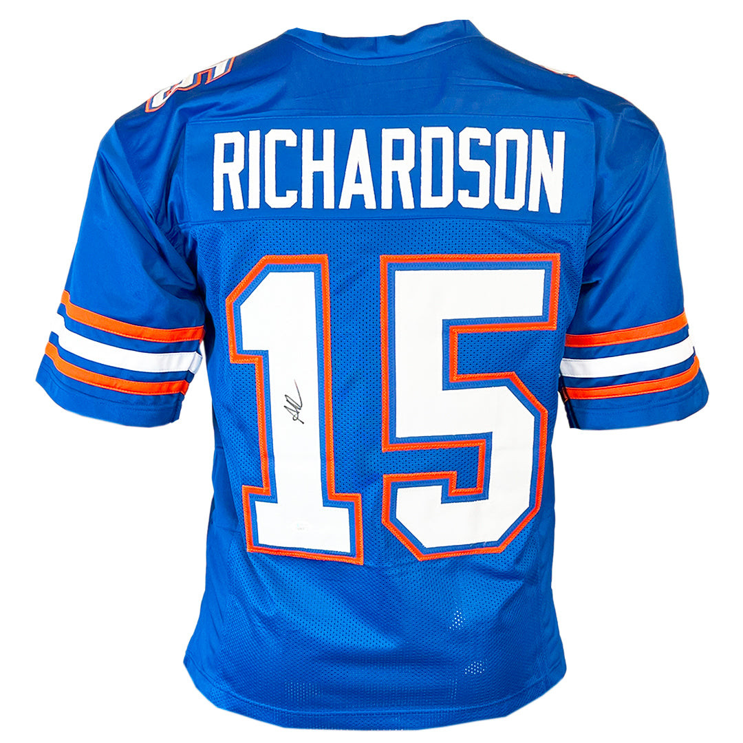 Anthony Richardson Signed Florida College Blue Football Jersey (JSA) -