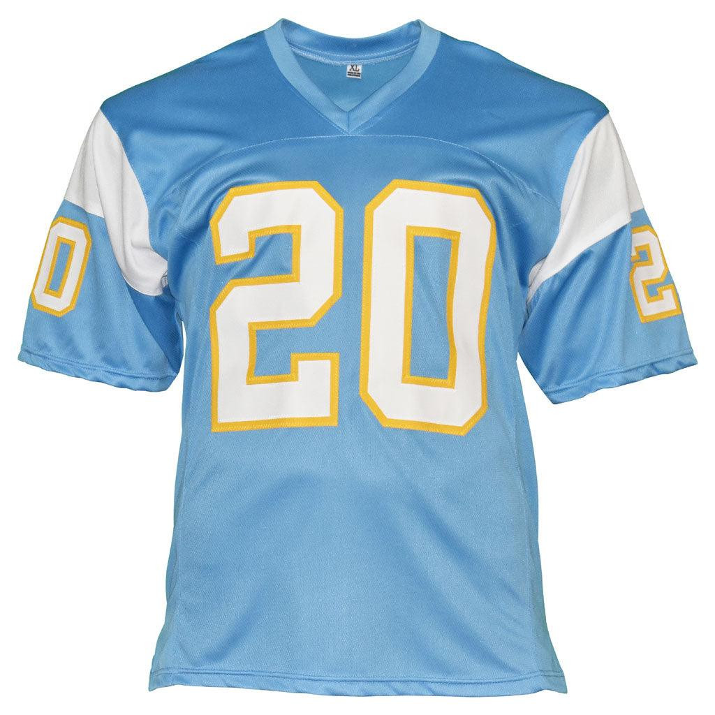 Natrone Means Signed Los Angeles Light Blue Football Jersey (JSA)
