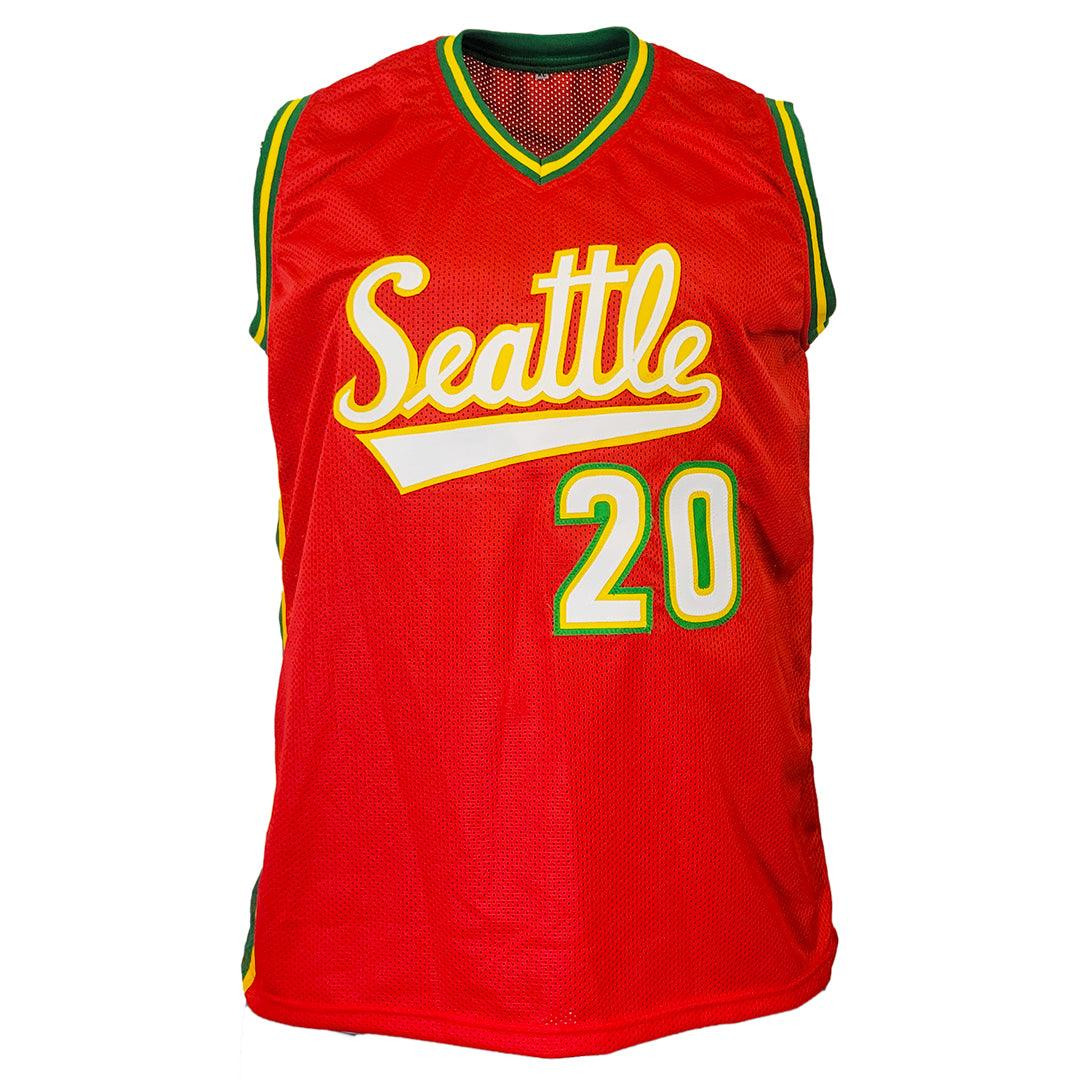 Gary Payton Signed Seattle Red Basketball Jersey (JSA) -