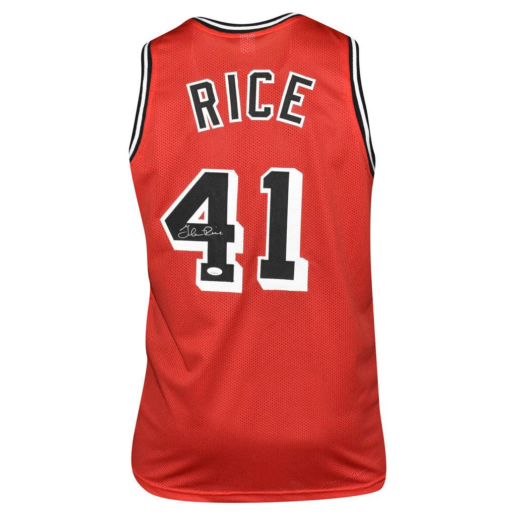 Glen Rice Signed Miami Pro Red Basketball Jersey (JSA)