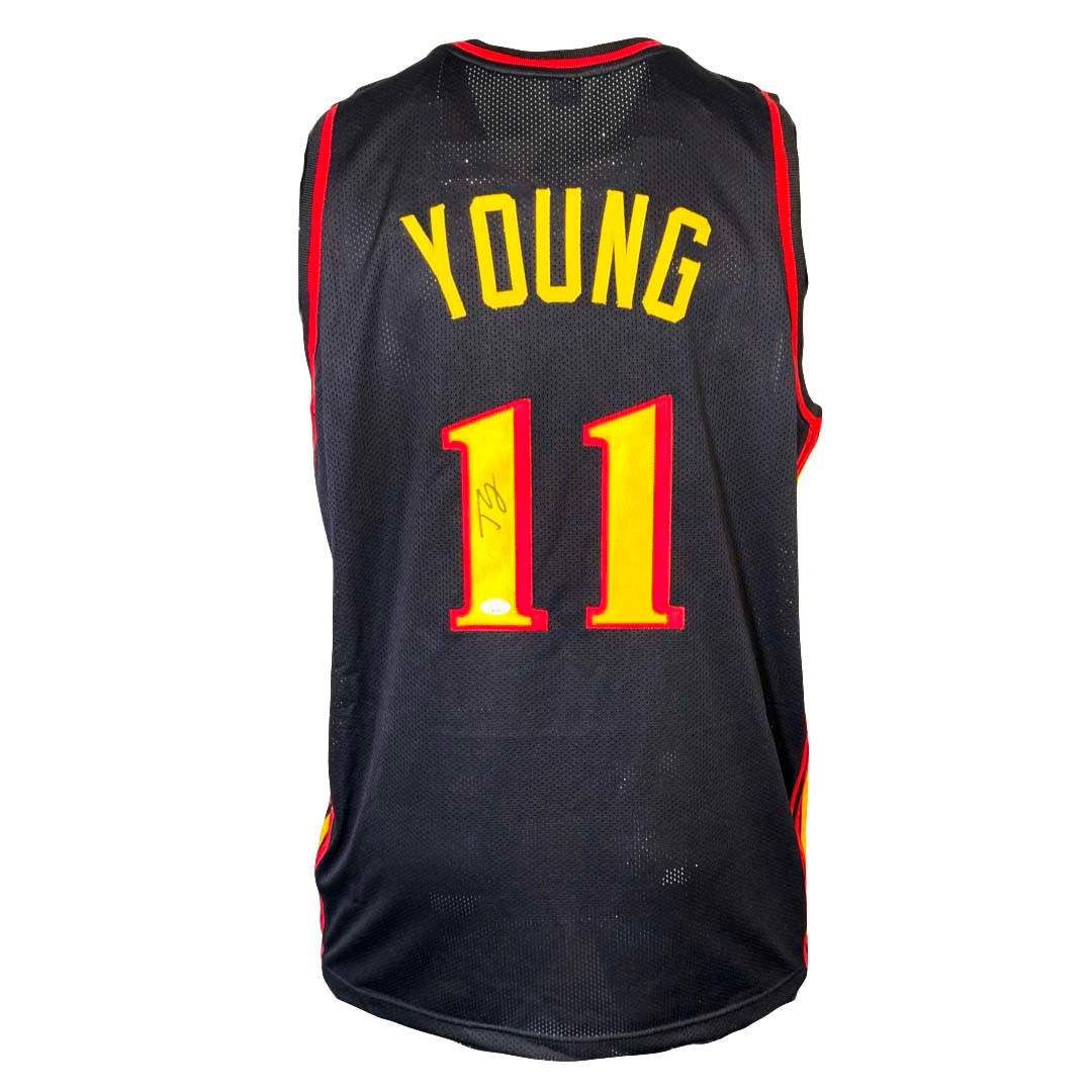 Trae Young Signed Atlanta Black Basketball Jersey (JSA) -