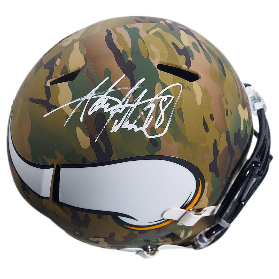 Adrian Peterson Signed Minnesota Vikings Camo Speed Full-Size Replica Football Helmet (Beckett)