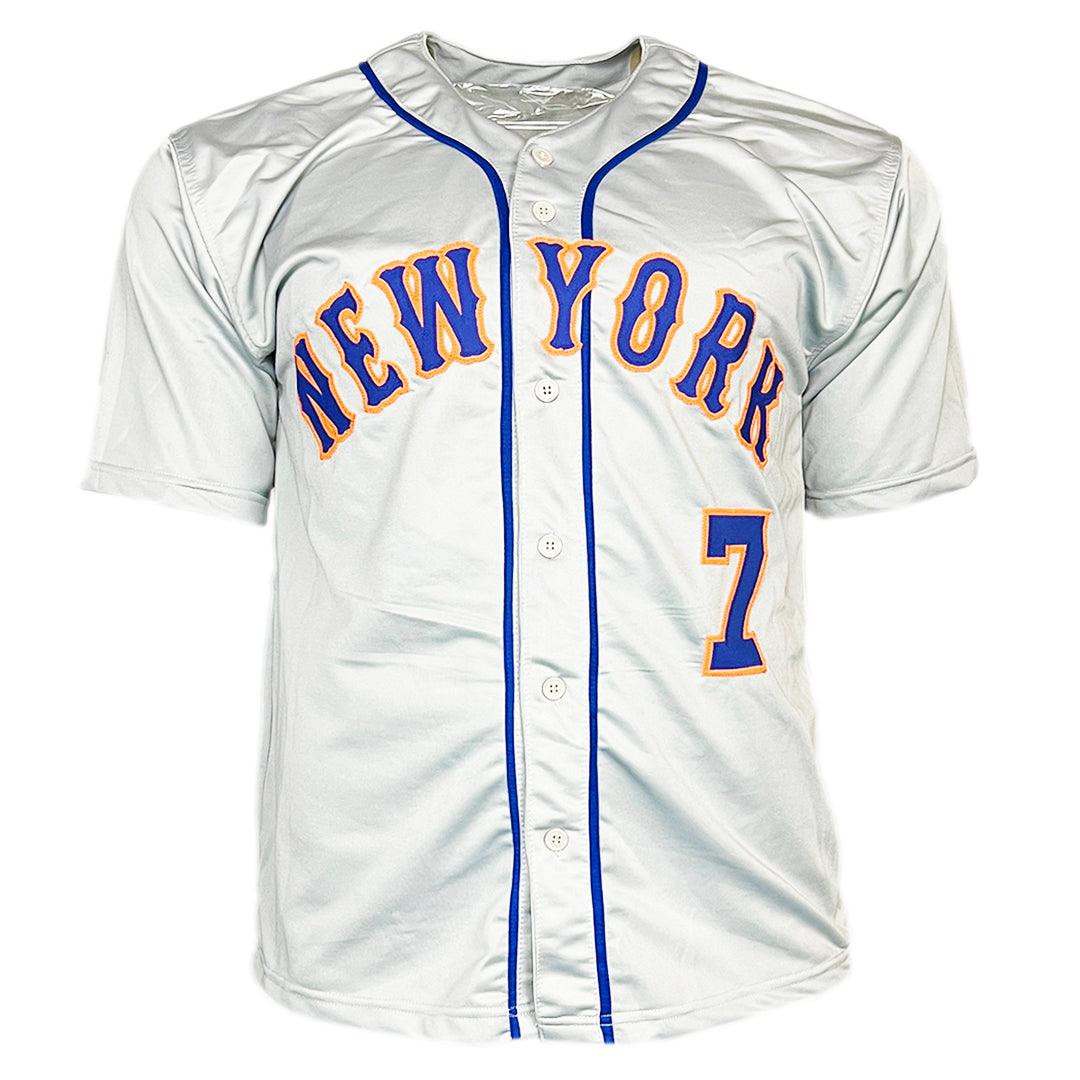 Ed Kranepool Signed 69 Champs Inscription New York Grey Baseball Jersey (JSA)