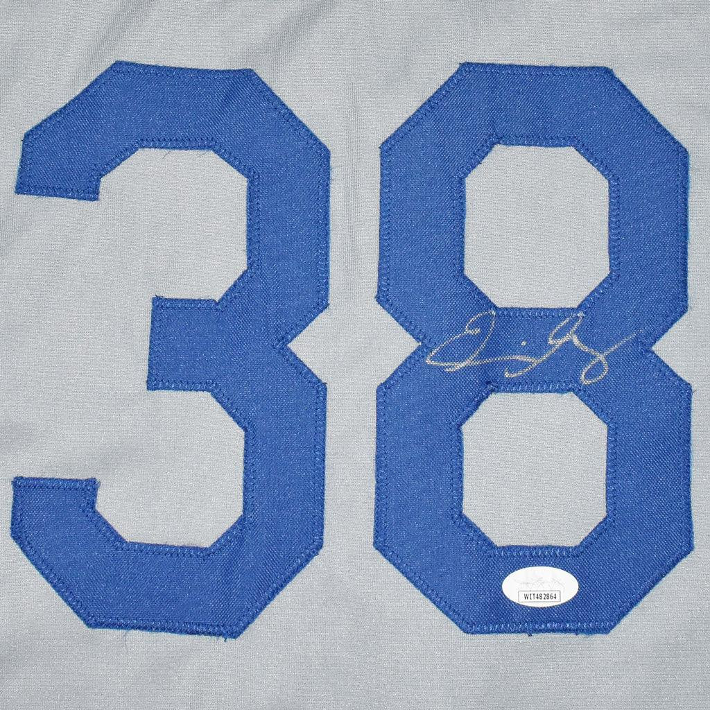 Eric Gagne Signed Los Angeles Grey Baseball Jersey (JSA) -