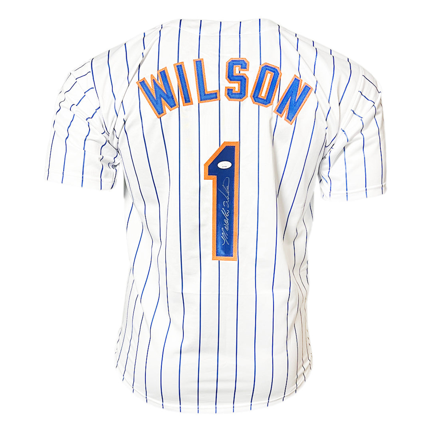 Mookie Wilson Signed New York Pinstripe Baseball Jersey (JSA) -