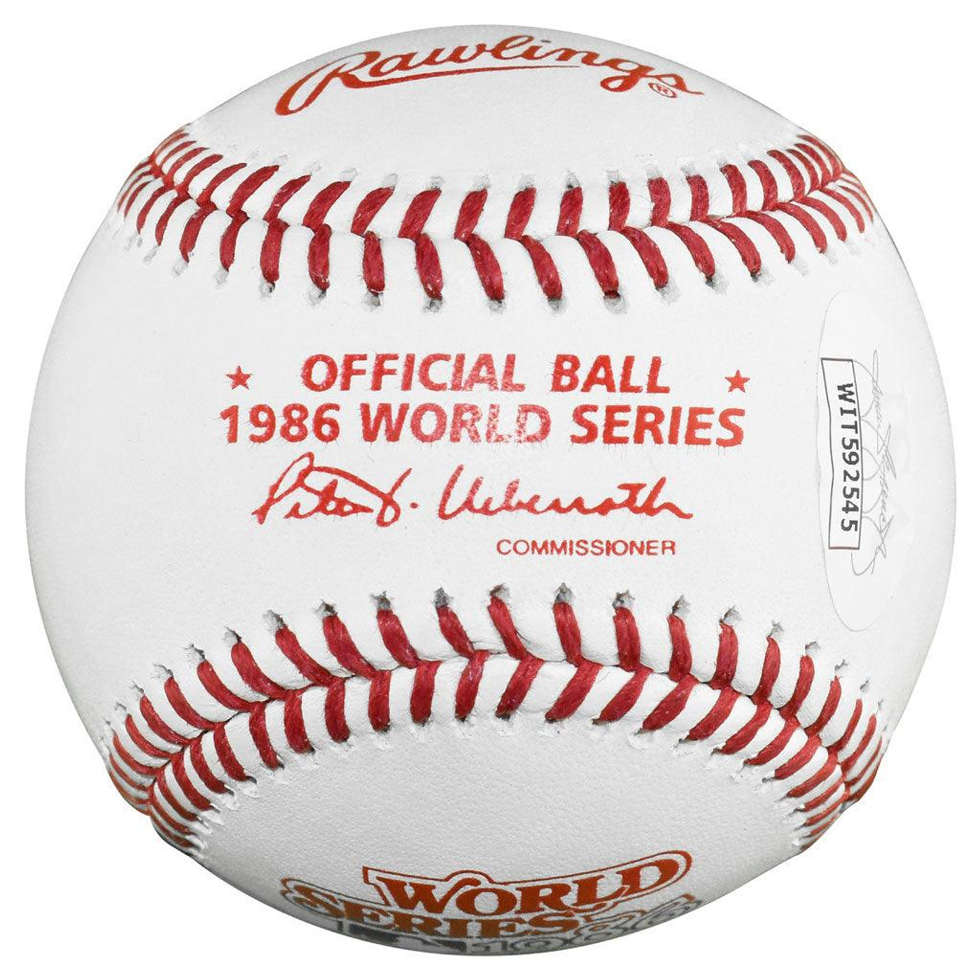 Howard Johnson Signed 86 WS Champ Inscription Rawlings