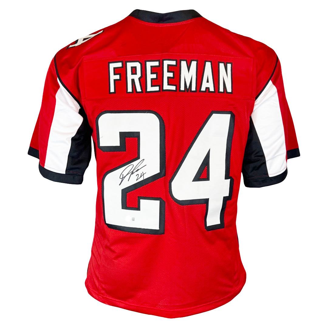 Devonta Freeman Signed Atlanta Red Football Jersey (Beckett) -