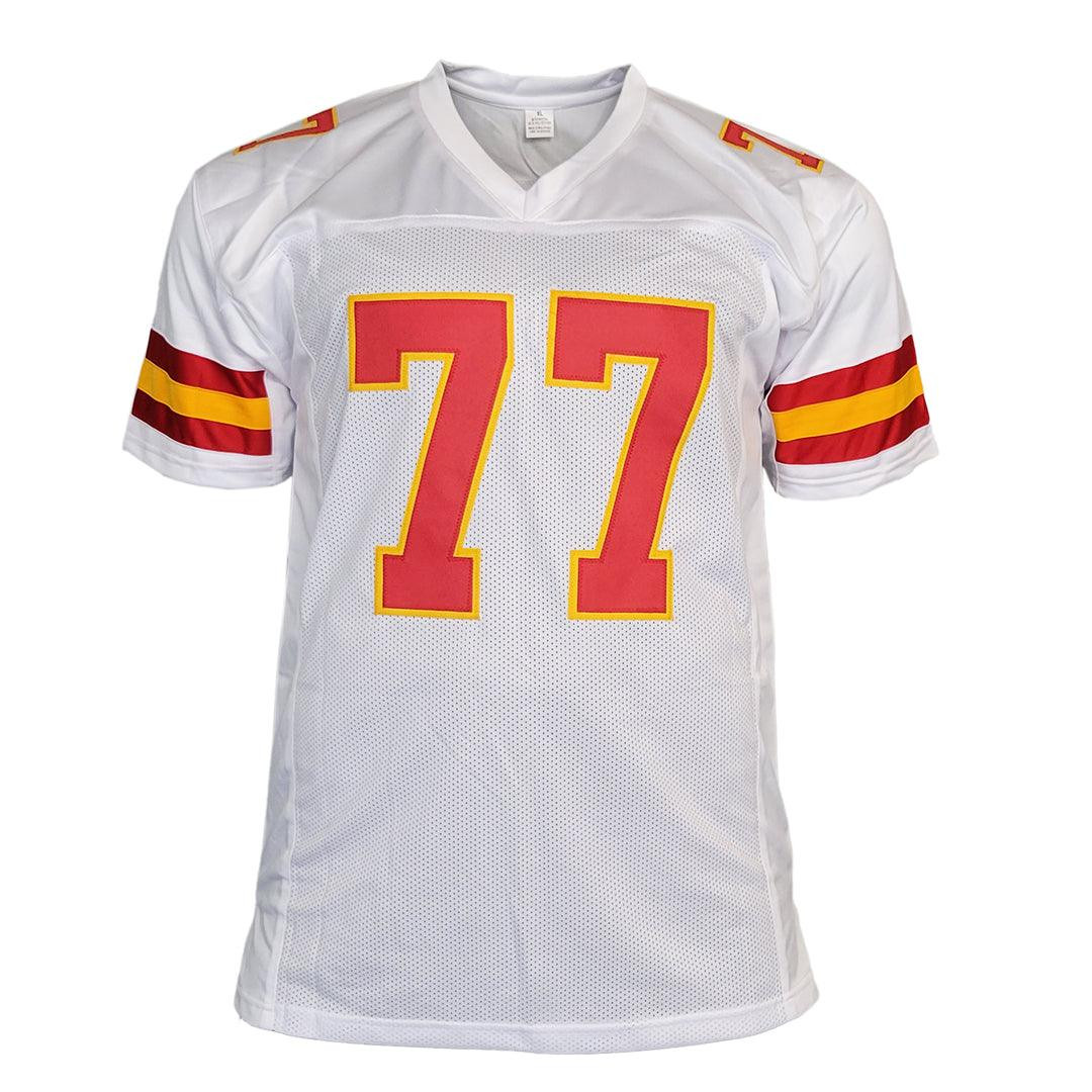 Willie Roaf Signed HOF 12 Inscription Kansas City White Football Jersey (BECKETT)