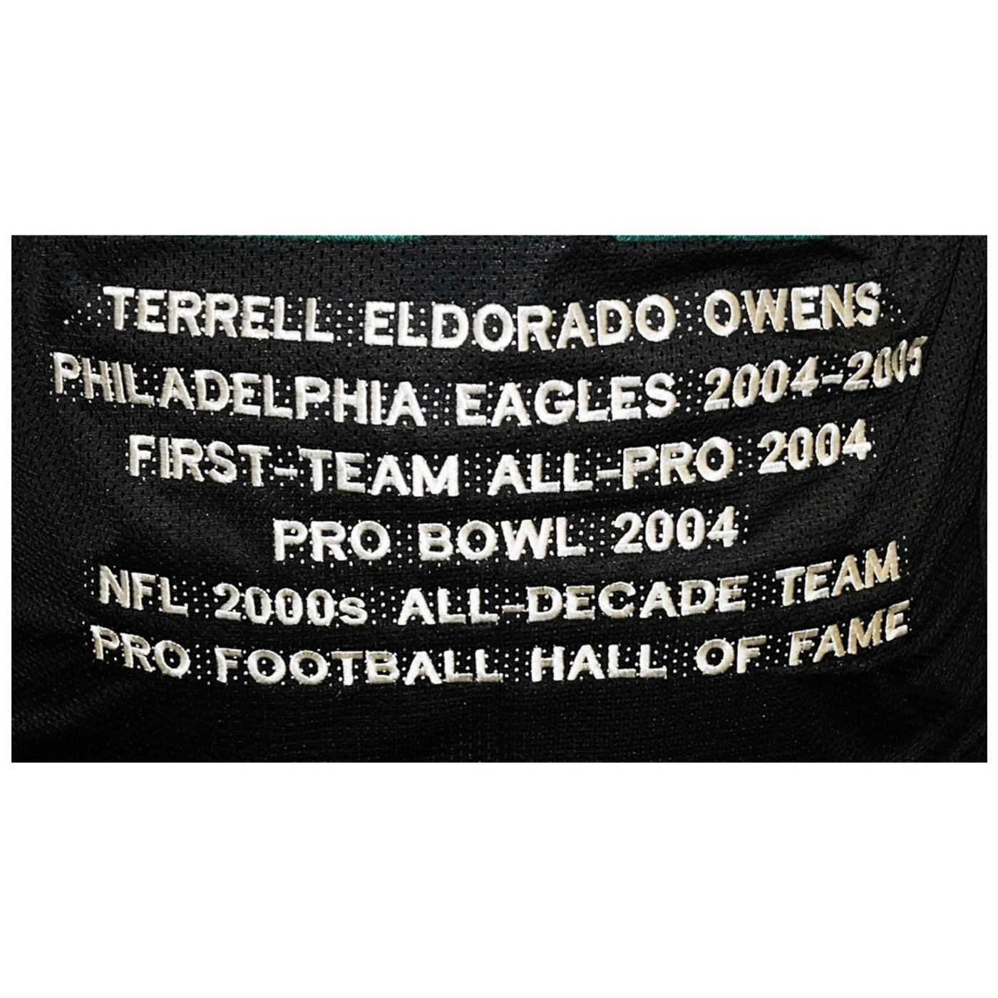 Terrell Owens Signed Philadelphia Black Stats Football Jersey (JSA)