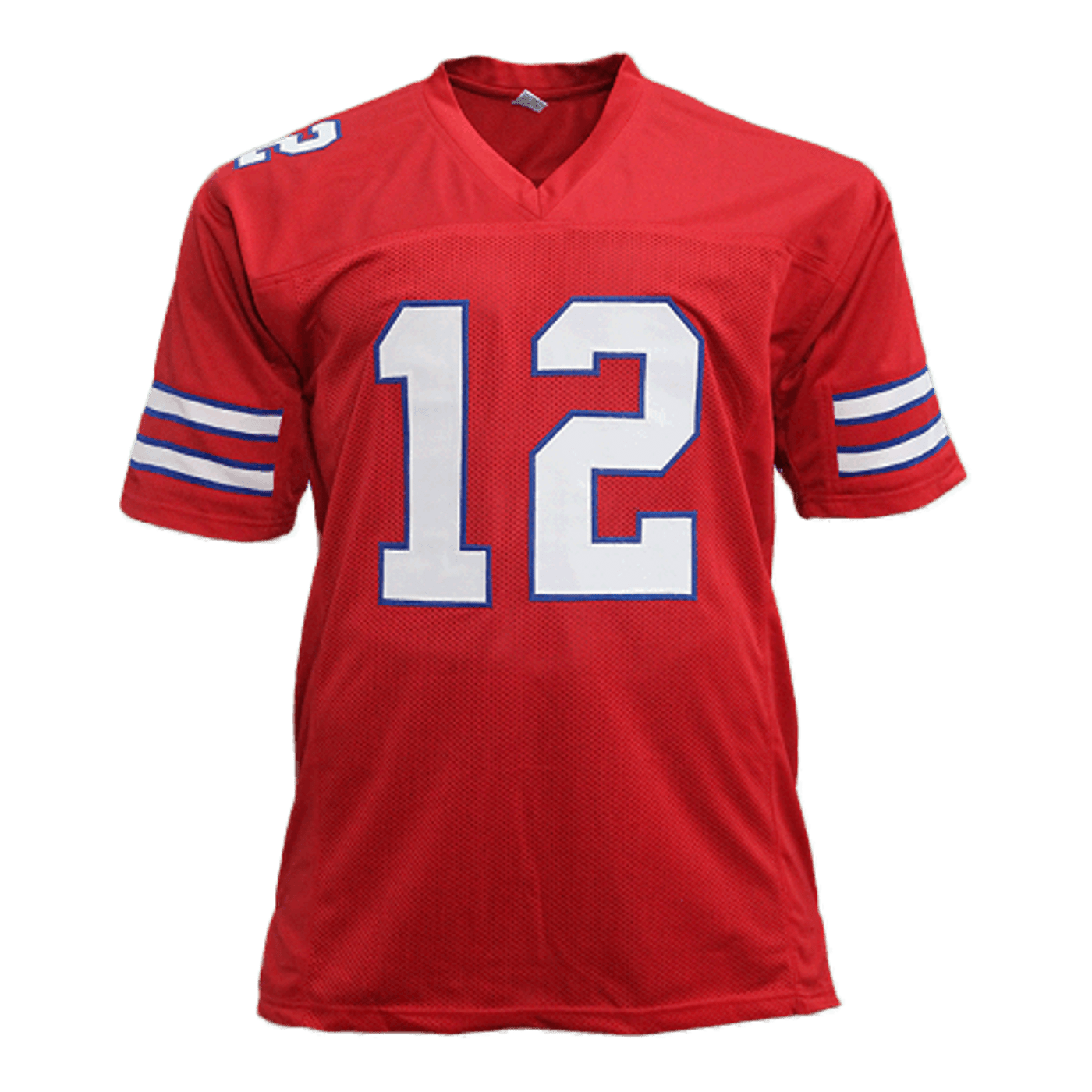 Jim Kelly Autographed pro style Football Jersey Red (Beckett)