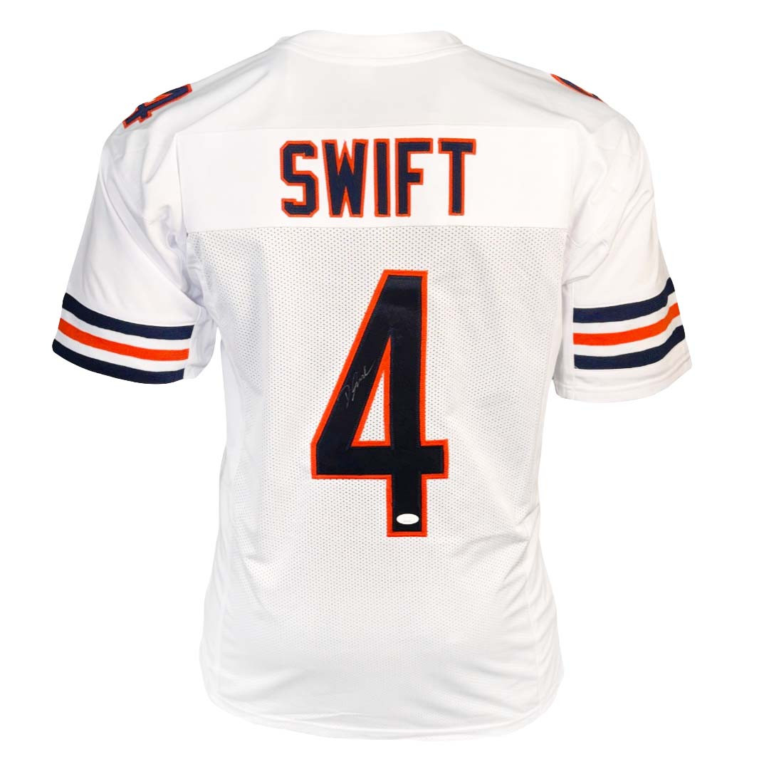D'Andre Swift Signed Chicago White Football Jersey (JSA) -