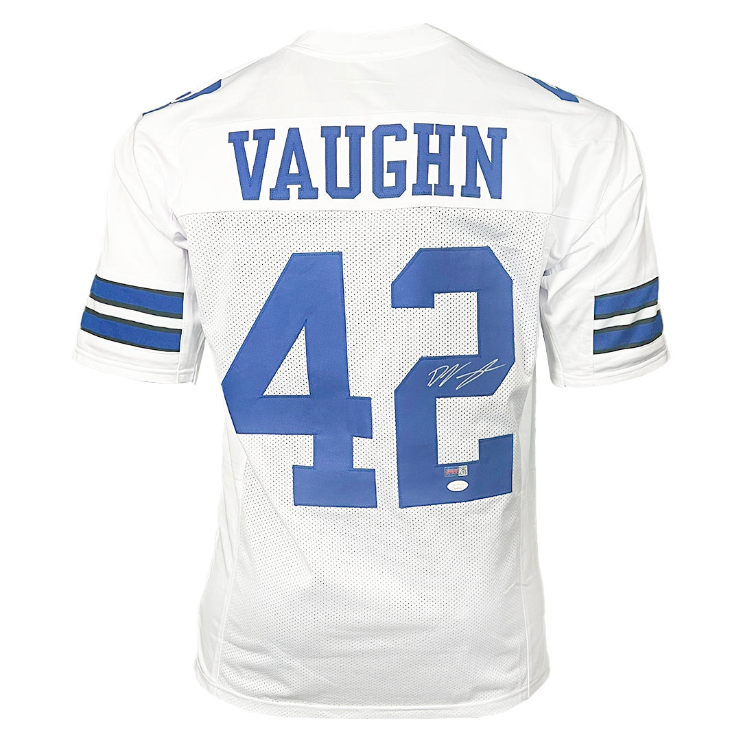 Deuce Vaughn Signed Dallas White Football Jersey (JSA)