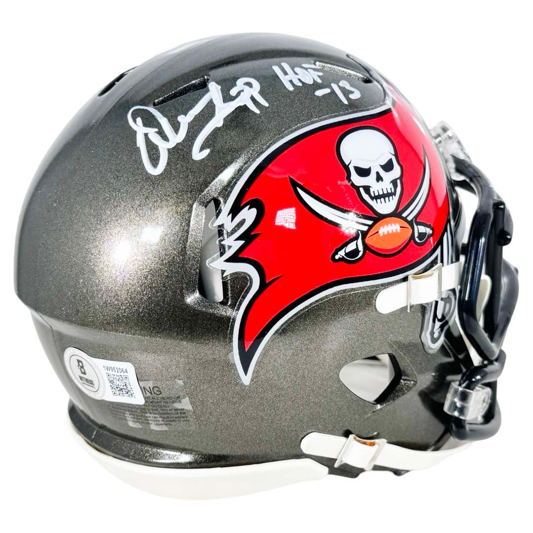 Warren Sapp Signed White Ink Tampa Bay Buccaneers Speed Mini