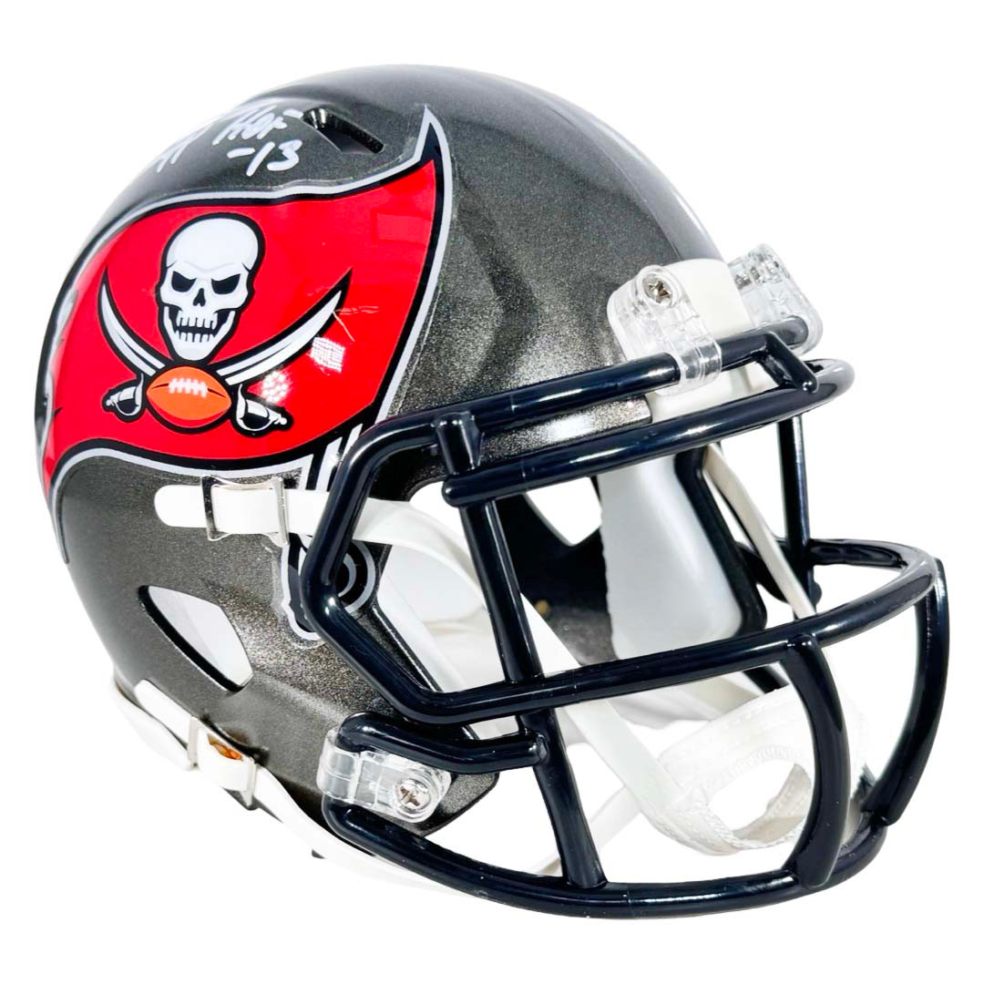 Warren Sapp Signed White Ink Tampa Bay Buccaneers Speed Mini
