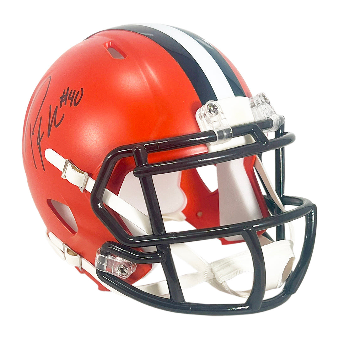 Peyton Hillis Signed Cleveland Browns Speed Mini Football Helmet