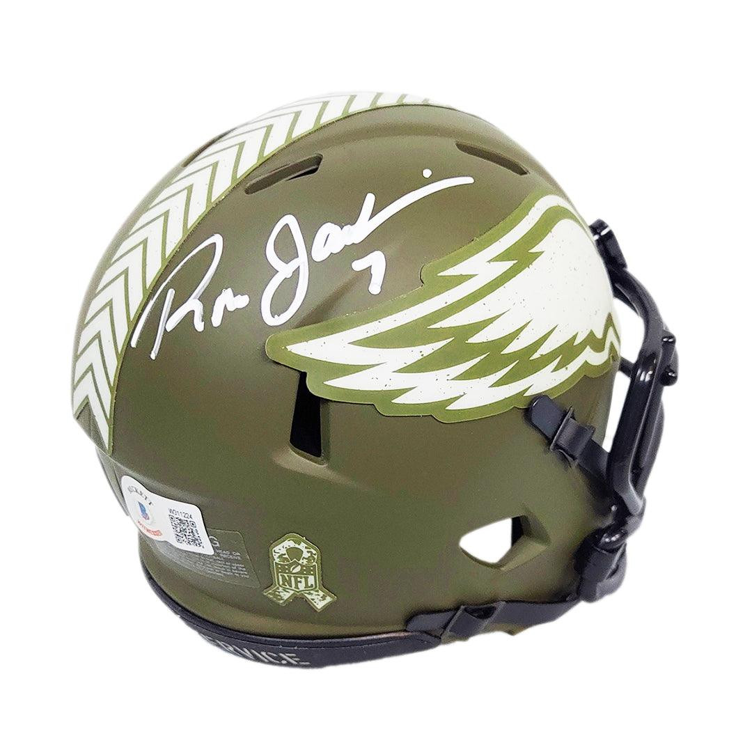 JON BON JOVI & RON JAWORSKI　直筆サイン　ヘルメット Ron Jaworski Signed Salute to Service Philadelphia Eagles Speed