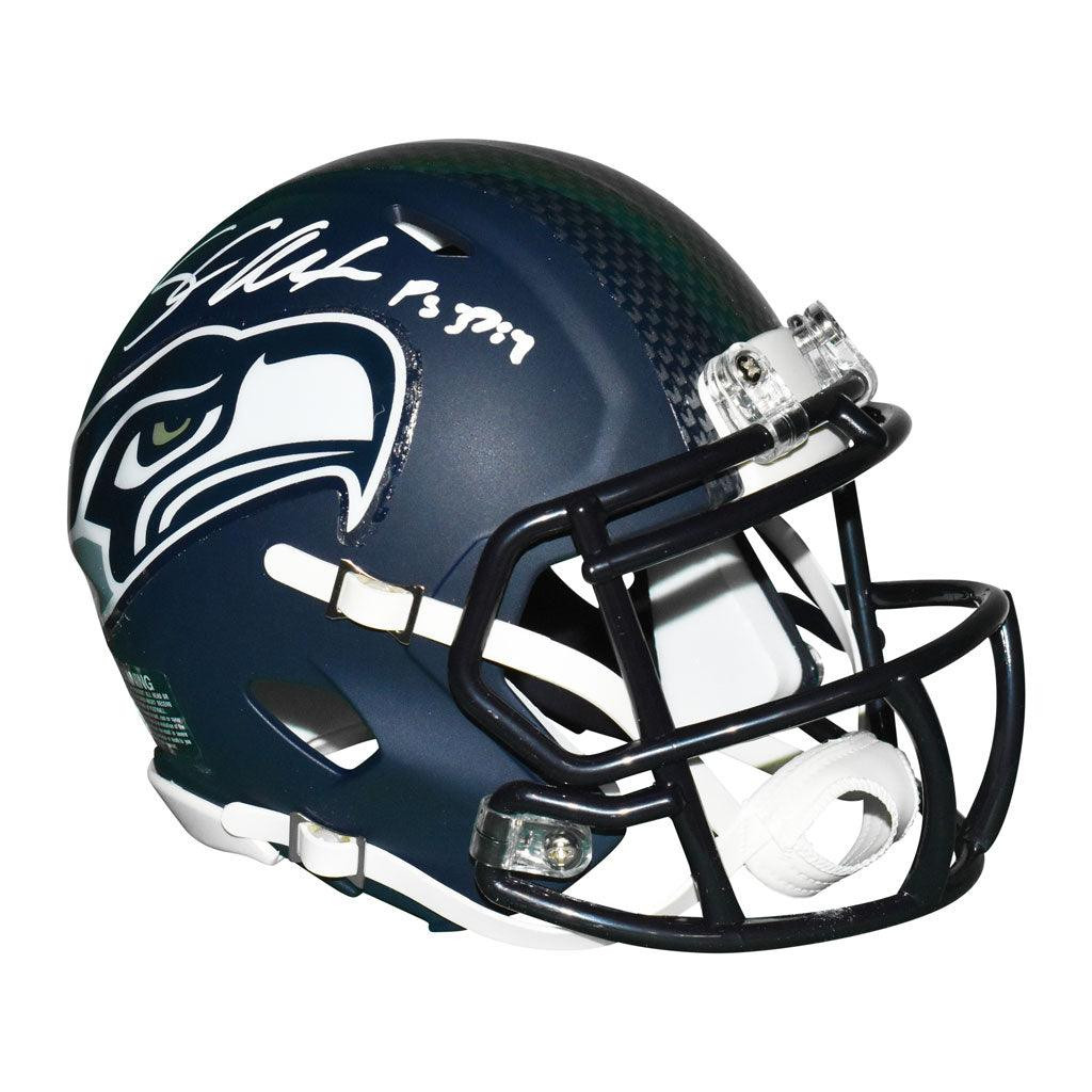 Shaun Alexander Signed Psalms Inscription Seattle Seahawks Speed Mini Football Helmet (JSA)