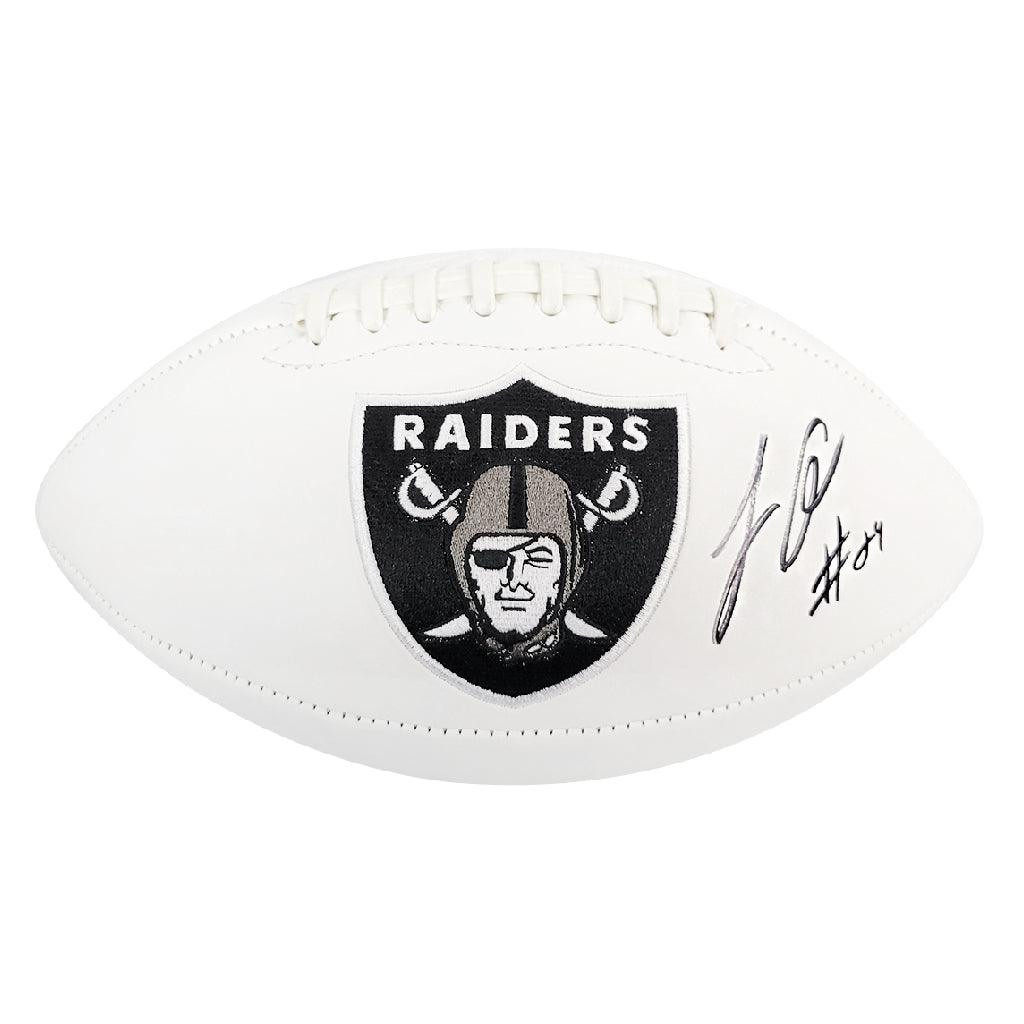 Johnathan Abram Signed Las Vegas Raiders Official NFL Team Logo Football (JSA)