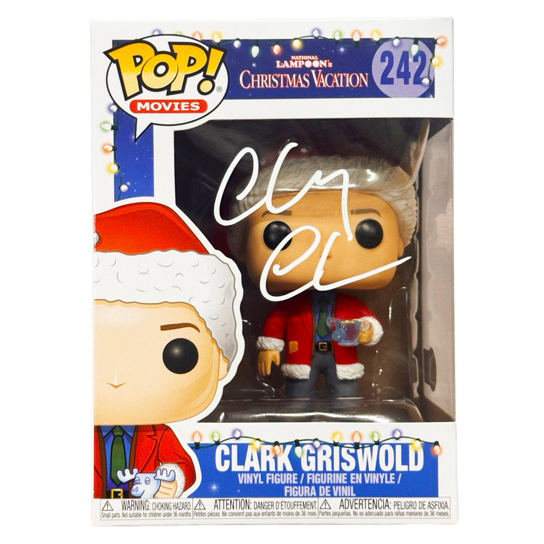 Chevy Chase Signed Christmas Vacation #242 White Ink Funko POP