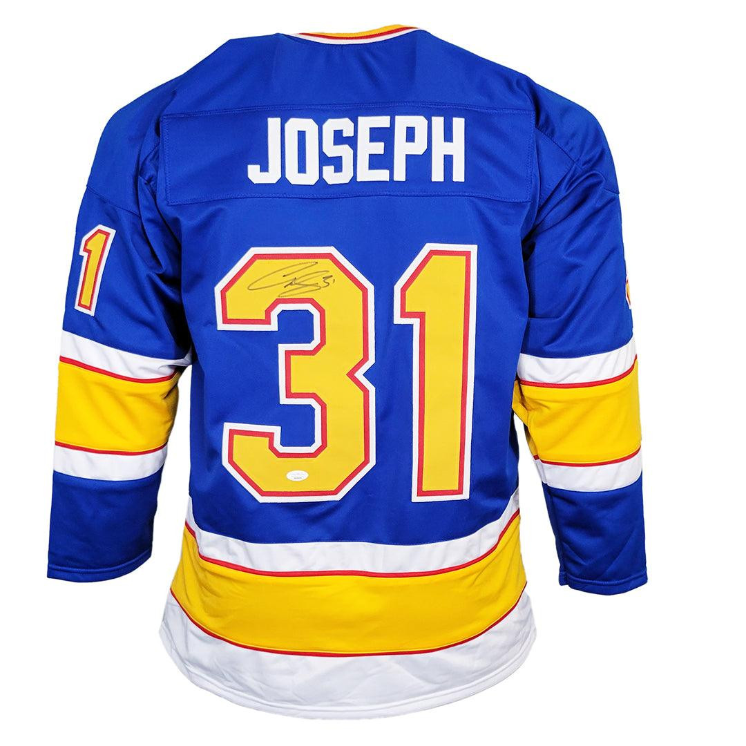 Curtis Joseph Signed St. Louis Blue Hockey Jersey (JSA)