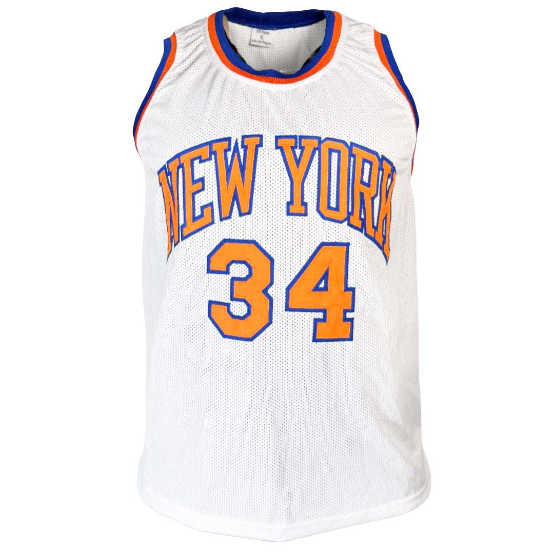 Charles Oakley Signed New York White Basketball Jersey (JSA) -