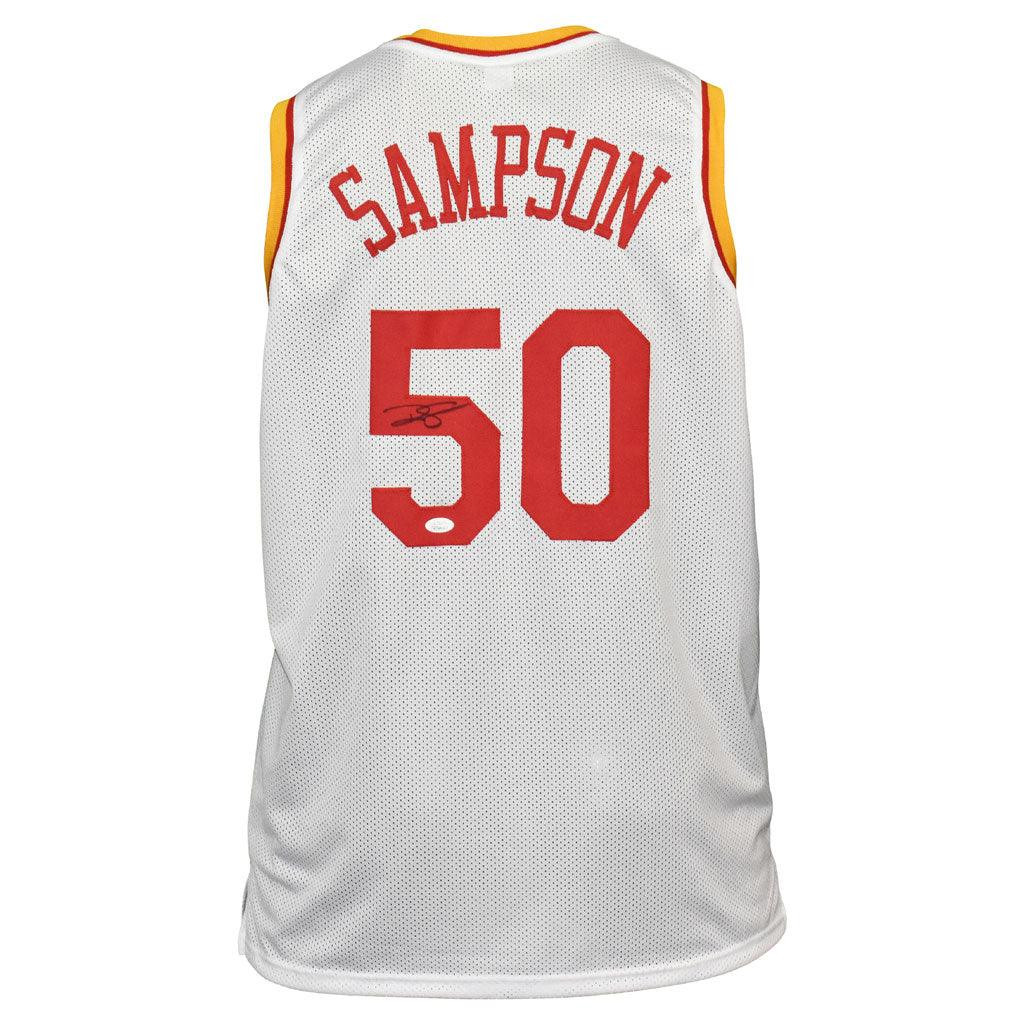 Ralph Sampson Signed Houston White Basketball Jersey (Beckett)