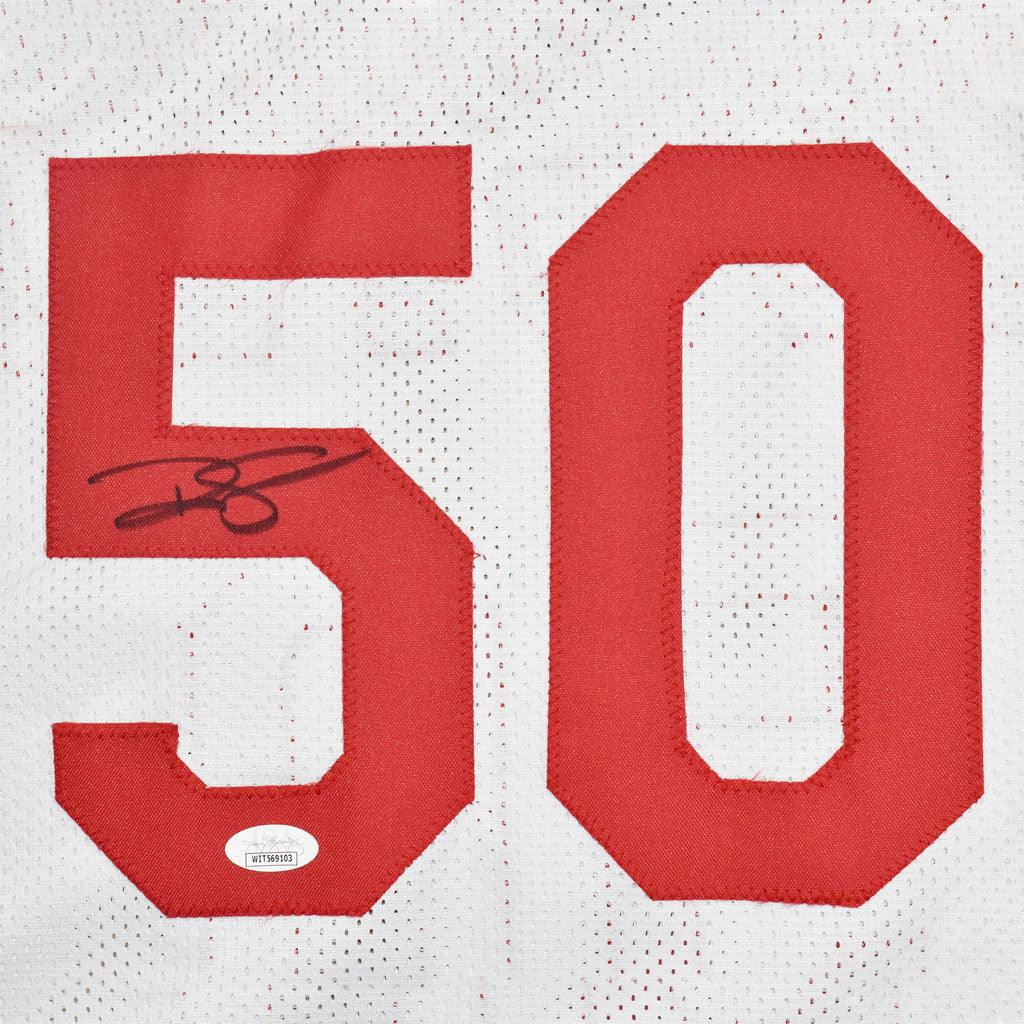 Ralph Sampson Signed Houston White Basketball Jersey (Beckett)