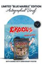 Limited Blue Marble Edition: Signed by All Active Exodus Band Members in Psychedelic White Marker. Numbered 1 - 75. Includes 40th Anniversary Poster Signed by All Active Exodus Band Members in Psychedelic White.