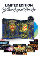 Limited Yellow Signed Edition: Includes Joey Belladonna, Scott Ian, Charlie Benante, John Donais, and Frank Bello's Autographs on Box Set in Yellow Ink. Numbered 1 of 149.
