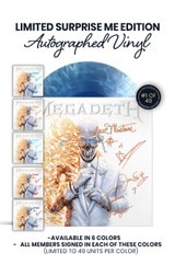 Limited Surprise Me Edition: Includes Dave Mustaine, Teemu Mäntysaari, James LoMenzo, and Dirk Verbeuren's Autographs on a Vinyl Jacket in one of 6 unique surprise colors. Limited to 49 Units Per Color.