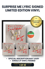 Limited Surprise Me Lyric Edition: Includes Lou Gramm's Autograph on Vinyl Jacket with Special Inscription Lyrics in Red Ink. Limited to 20 Units. This Item Comes Framed.