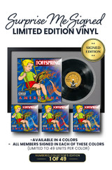 Limited Surprise Me Signed Edition: Includes Dexter Holland and Noodles's Autographs on Vinyl Jacket in Either Orange, Red, Blue, or Gold Ink. 49 Units Per Color. This Product Comes Framed.